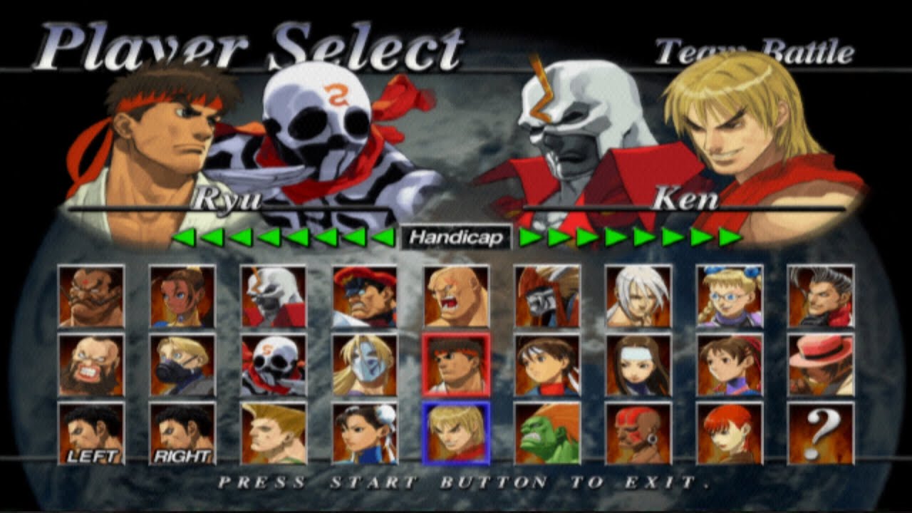 street fighter ex2 plus character select