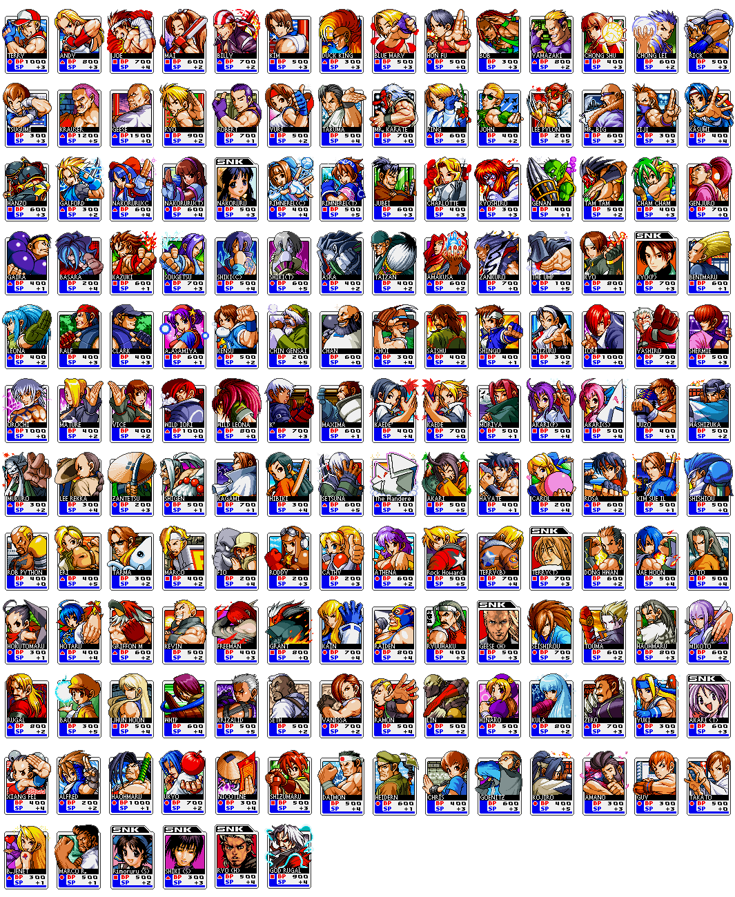 SNK Vs. Capcom: Card Fighters Clash 2 - All Character Cards - TFG Art ...