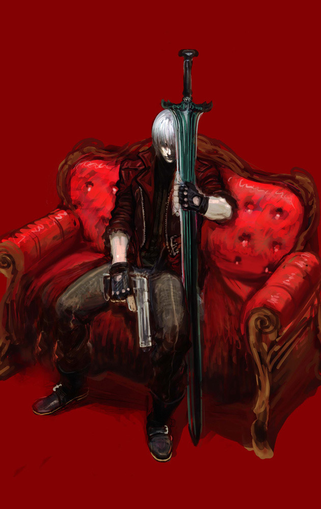 dante (devil may cry and 1 more) drawn by roman_colerov