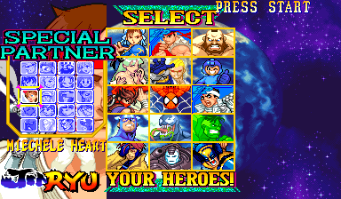 marvel vs capcom 1 character select