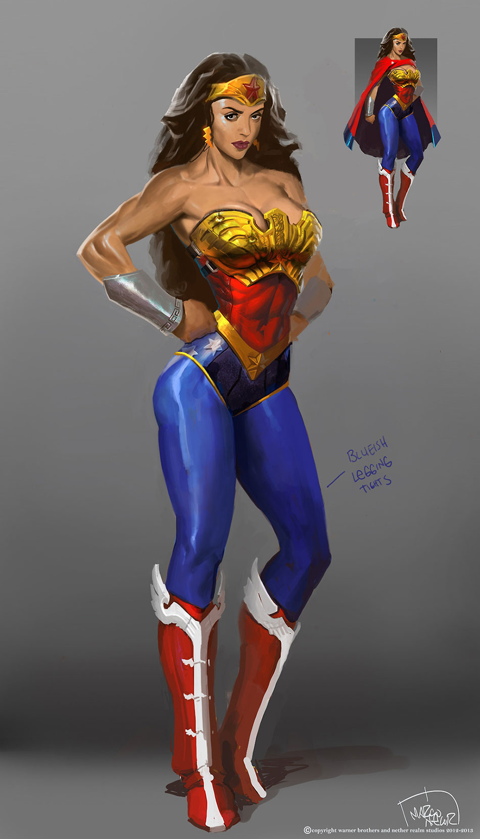 Mi concept for Wonder woman in the next game (Third is a mk inspired skin).  I hope you like it! : r/INJUSTICE