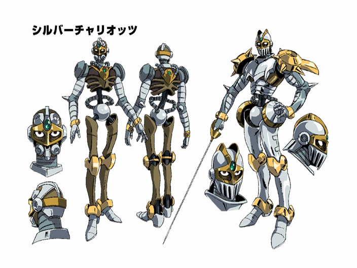 Silver Chariot design sheets in Anime and OVA : r/StardustCrusaders